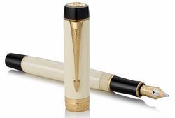 Перьевая ручка Parker Duofold F77 Centennial Ivory/Black GT перо F 18K (1931391)