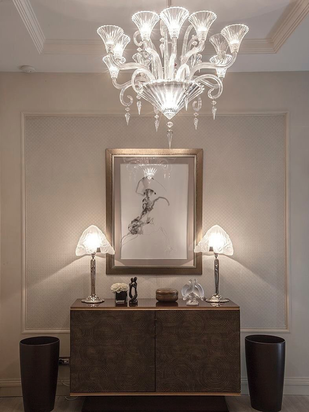 Элегантная хрустальная люстра Baccarat