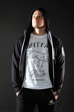 Худи на молнии Варгградъ мужская чёрная "Волколак" без начёса (Сказки тёмной стороны)