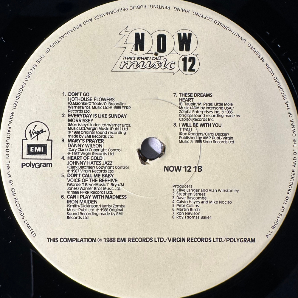 Сборник Now That's What I Call Music 12 2LP (Англия 1988г.)