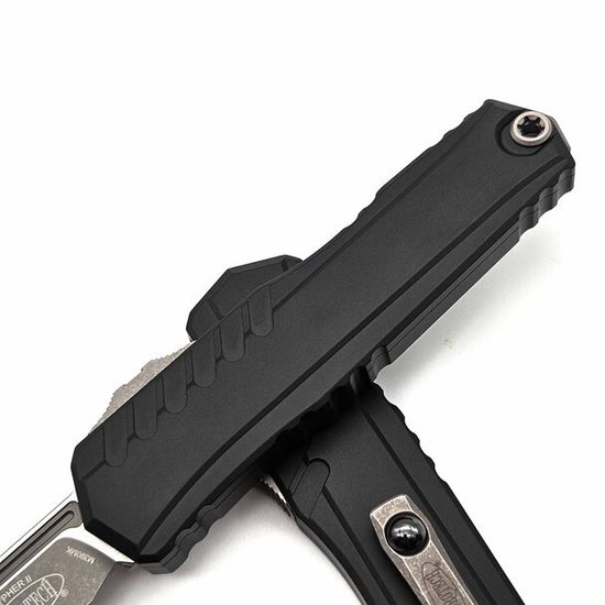 Нож фронтальный, автоматический Microtech Cypher II S/E Apocalyptic Standard - сталь М390МК, рукоять алюминий