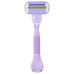 Бритвенный станок многоразовый женский, 4 лезвия, 2 кассеты, плавающая головка, X-ONE (ИКС-УАН), 700018