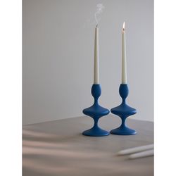 Подсвечник Vivlend, 20 см, синий