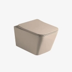 Унитаз Vincea Q-Line VT1-12MC безободковый, с крышкой микролифт, капучино матовый