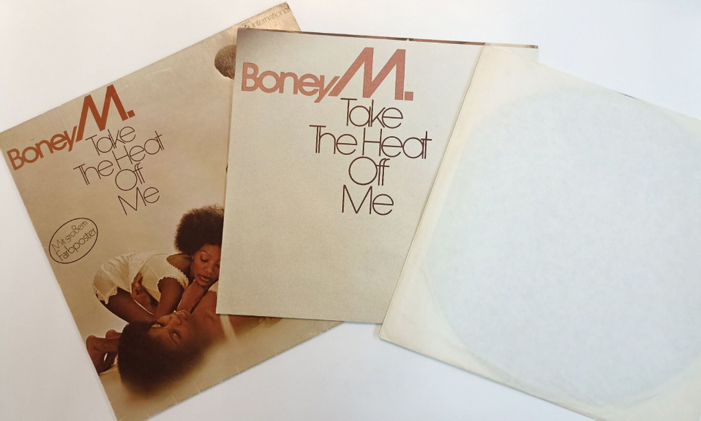 Винтажная виниловая пластинка LP Boney M. Take The Heat Off Me (Germany 1976) (Poster)