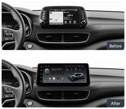 Магнитола для Hyundai Tucson 2018-2021 - Teyes LUX ONE монитор 12.3" 2K QLED на Android 10, CarPlay, 4G SIM-слот, 6/128ГБ