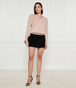 Шерстяной свитер Liu Jo - пудро-розовый(CF4021 MS019)