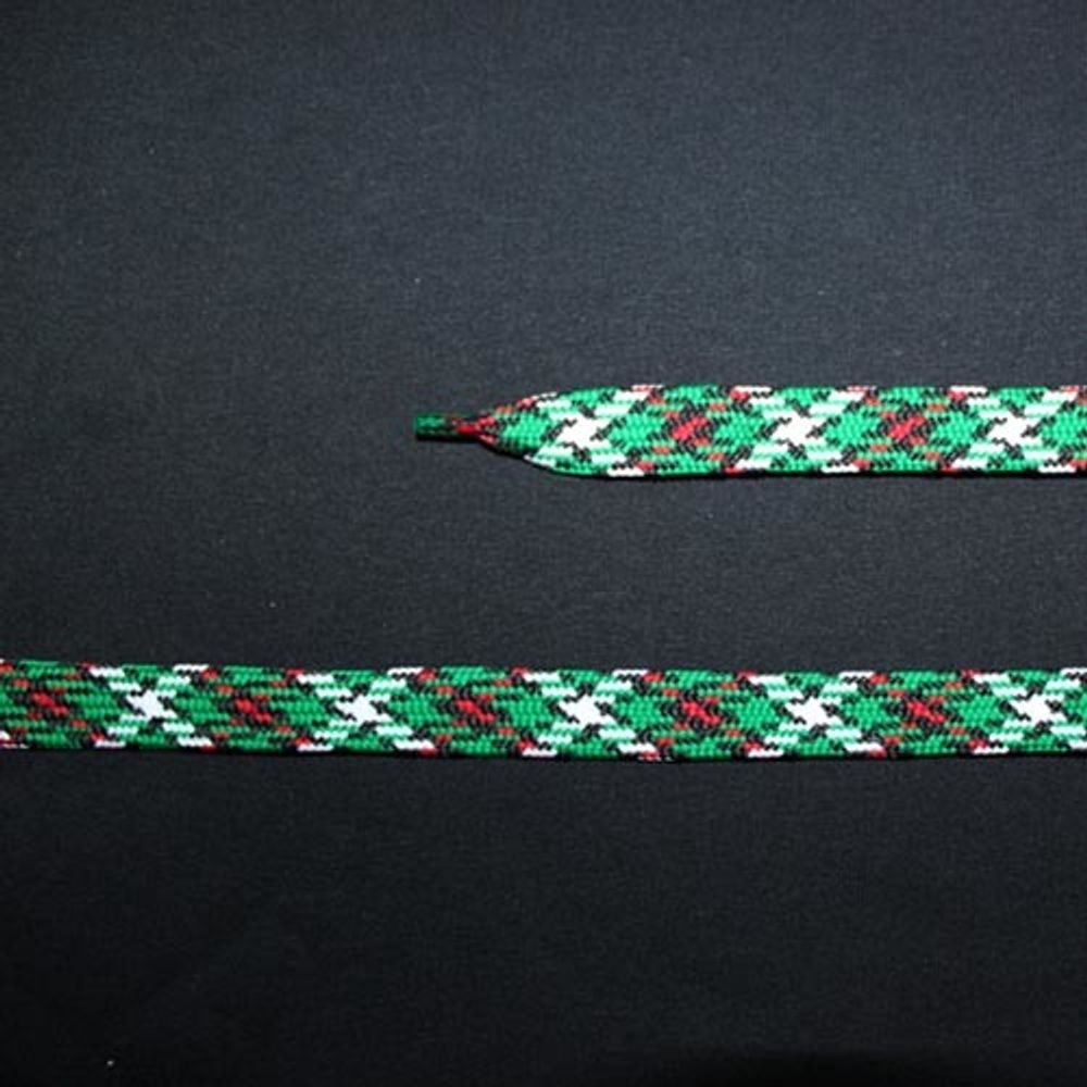Шнурок 15 мм (зеленый узор)