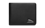 JAGUAR Top Grain Cow Leather Card Holder, Ticket Clip, Wallet Regular Men"s Black