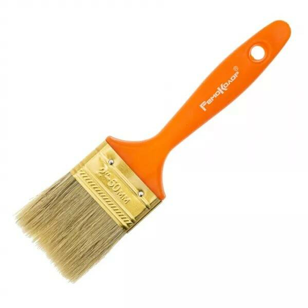 Кисть плоская 50мм Гамма Универсал светлая натуральная щетина Remocolor 01-7-520