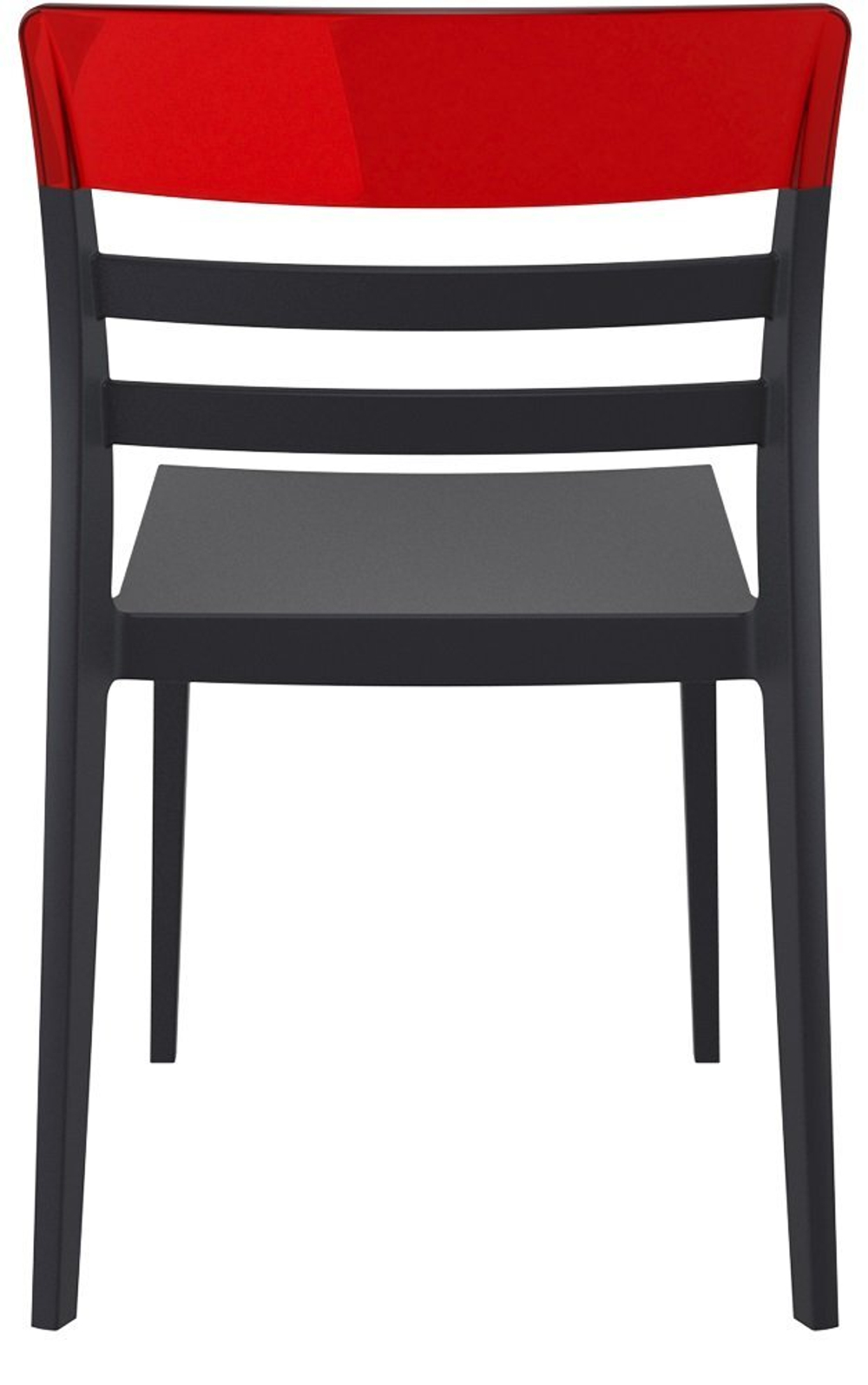 Стул пластиковый, Siesta Contract Moon, черный, красный