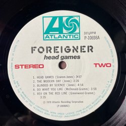 Винтажная виниловая пластинка LP Foreigner Head Games (Japan 1979) (No Obi) The Modern Day