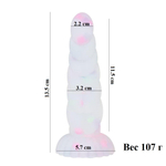 EroHot Glow Втулка анальная светящаяся в темноте с блестками