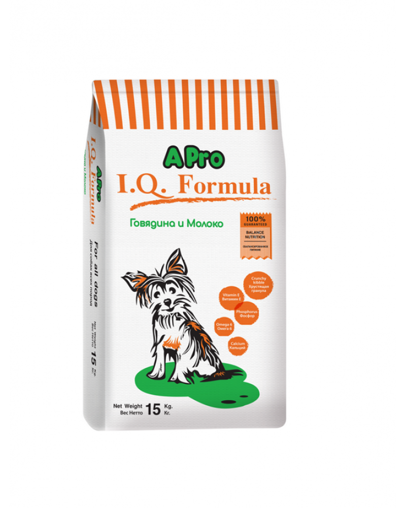Apro I.Q. Формула для щенков Говядина и молоко