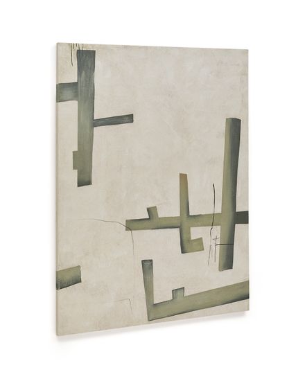 Fida Зеленый абстрактный холст 180 x 140 см