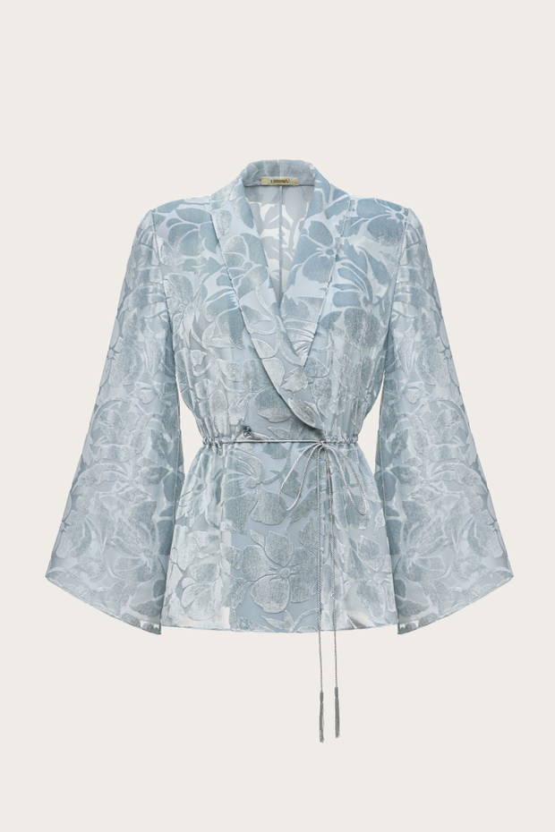 ЖАКЕТ ИЗ ПАНБАРХАТА С ВОРОТНИКОМ