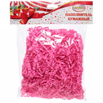 Наполнитель бумажный для подарков «Яркие краски» 50г (гофре), фуксия