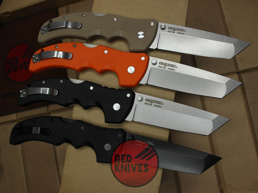 Нож Cold Steel Recon 1 TANTO G10 (V2025) - черная рук., стоунвош клинок