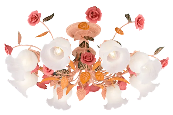 0583/8 PINK+DARK GREEN (1) Люстра