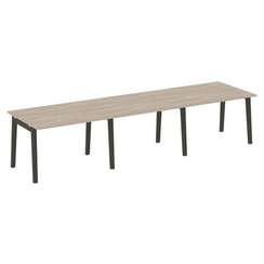 Onix Wood Стол переговорный (3 столешницы) OW.PRG-3.2 Дуб Аттик/Дуб Темный/Металл Антрацит 3540*980*