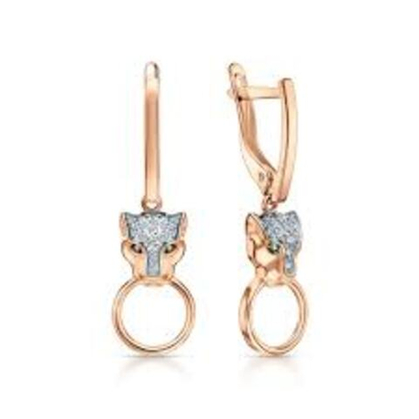 Серьги из золота с фианитами