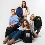 Рюкзак BRAUBERG FASHION CITY универсальный, карман-антивор, "Hamsters", черный, 44х31х16 см, 273840