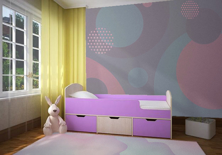 Кровать КарИВи Малыш Мини  Дуб Молочный Ирис