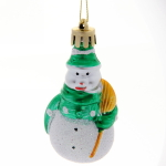 Ёлочные игрушки «Снеговичок с метлой» 7,5*4см (набор 4шт)