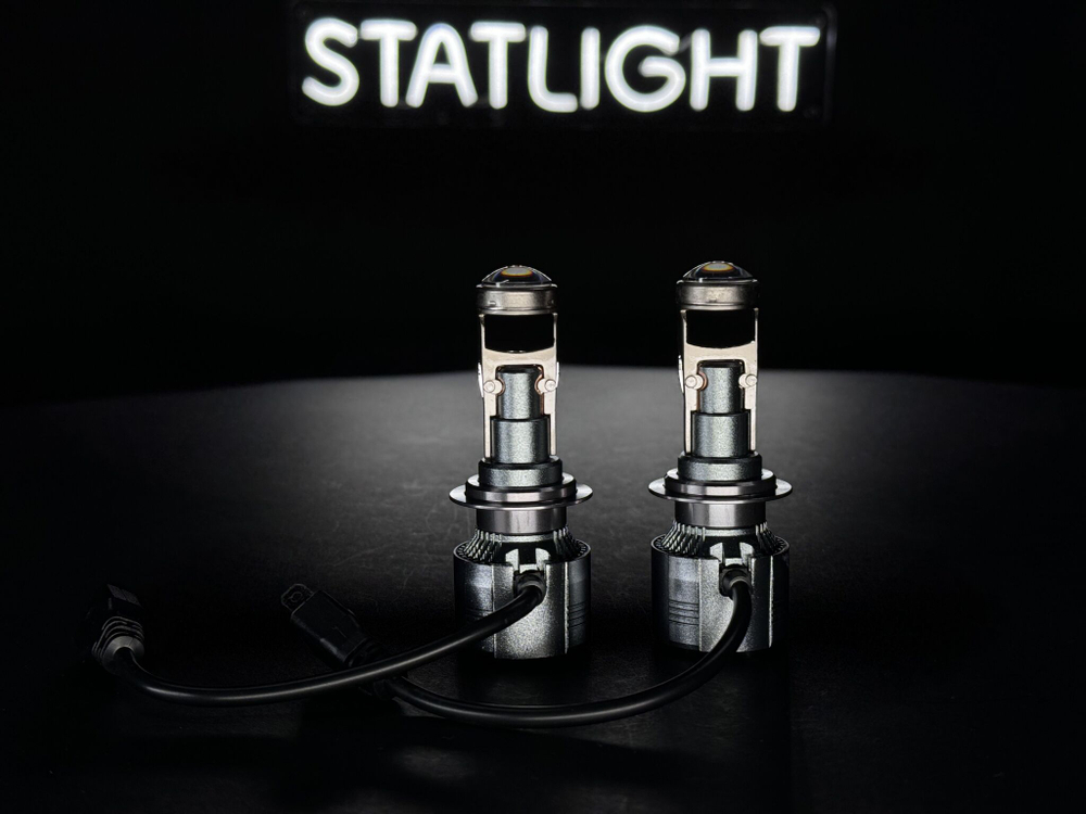 Светодиодные лампы H7, мини линзы H7, LED лампы H7, белые 6000k, 10000Lm, LED линзы, 2 шт