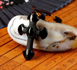 Подвеска Крест, символ веры Обсидиан