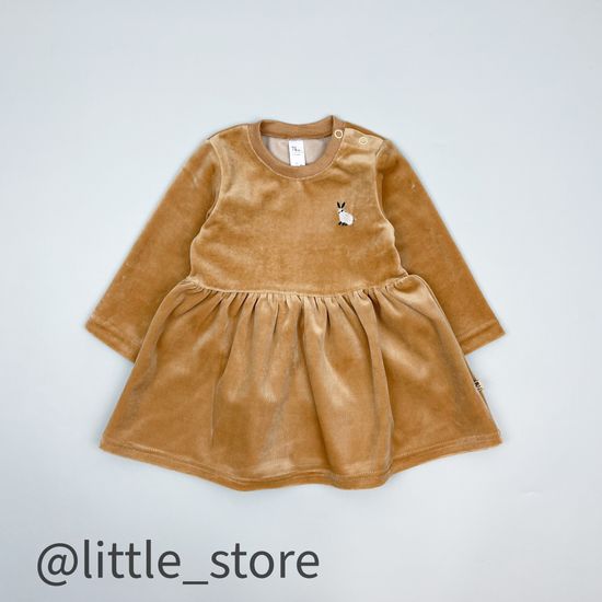 Платье велюровое "Пушок" Карамель