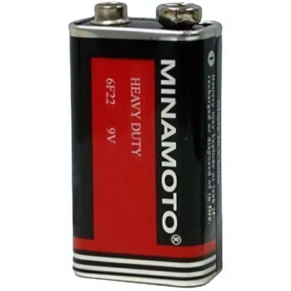 Батарейка солевая Minamoto 6F22, тип Крона (спайка, 1 шт)