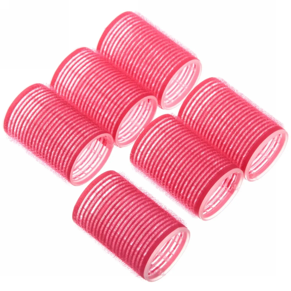 Бигуди липучки, 6шт., однотонные, цвет микс, d-4см