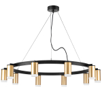 LR0204000 Люстра RULLO 10х50W GU10 ЧЕРНЫЙ/ЗОЛОТО (571020+214440-10+202430-10)