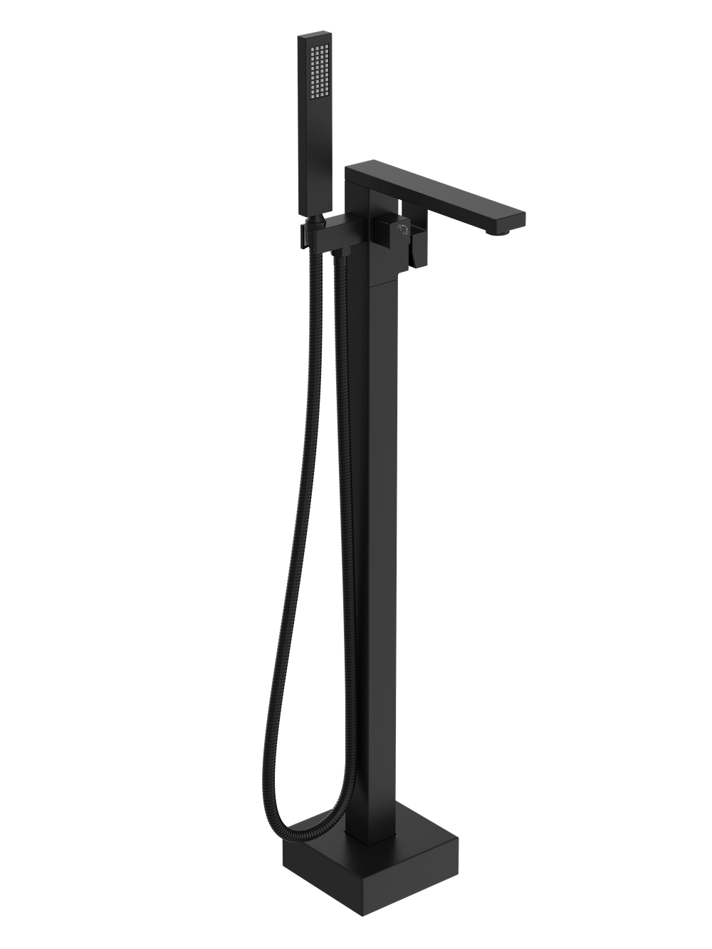 Напольный смеситель для ванны с душем STWORKI Карлстад S35130BK матовый черный