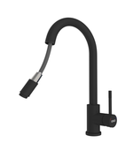 Смеситель для кухни Esko line El_K30Black выдвижной излив 26 см. черный