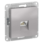 ATLASDESIGN РОЗЕТКА компьютерная RJ45 кат. 6A, механизм, АЛЮМИНИЙ