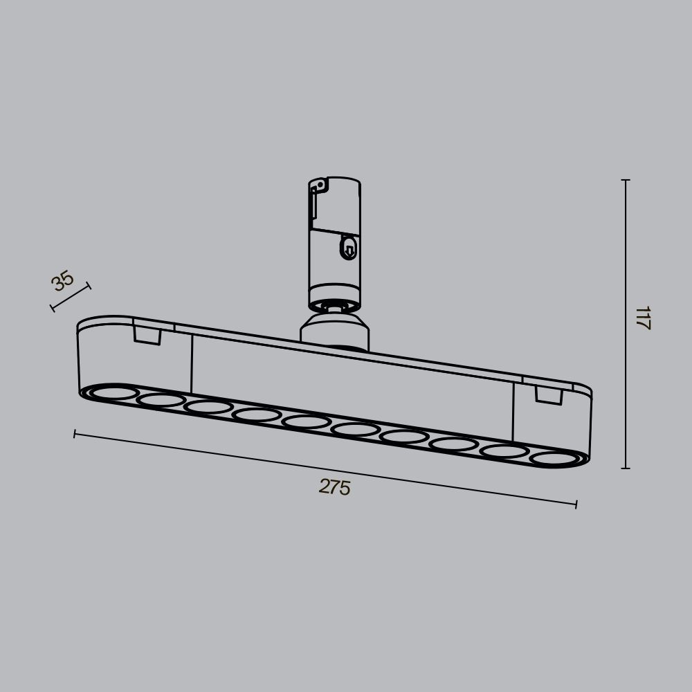 Трековый магнитный светодиодный светильник Maytoni Flexity   TR203-1-10W3K-S-B