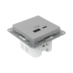 Механизм розетки USB-A+С, алюминий Эпика EKF