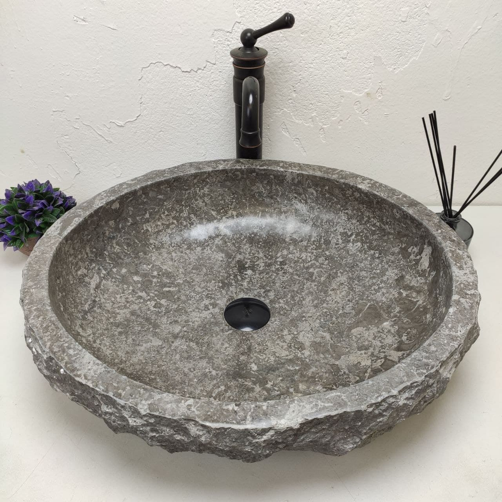 Раковина из мрамора Erozy Grey EM-81191 (55*48*15)