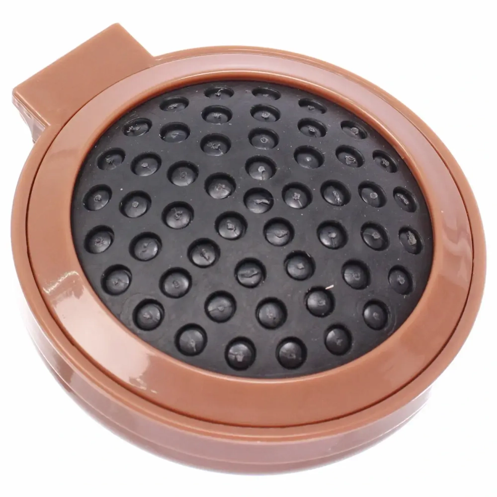 Расчёска массажная складная с зеркалом «БАМБИ БУМ», цвет шоколад, d-6.5см (пакет с подвесом)