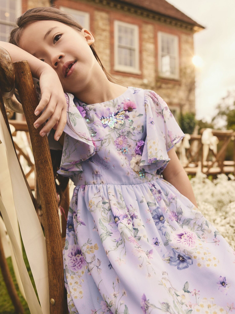 Платье для девочки Next E87-245, Сиреневый