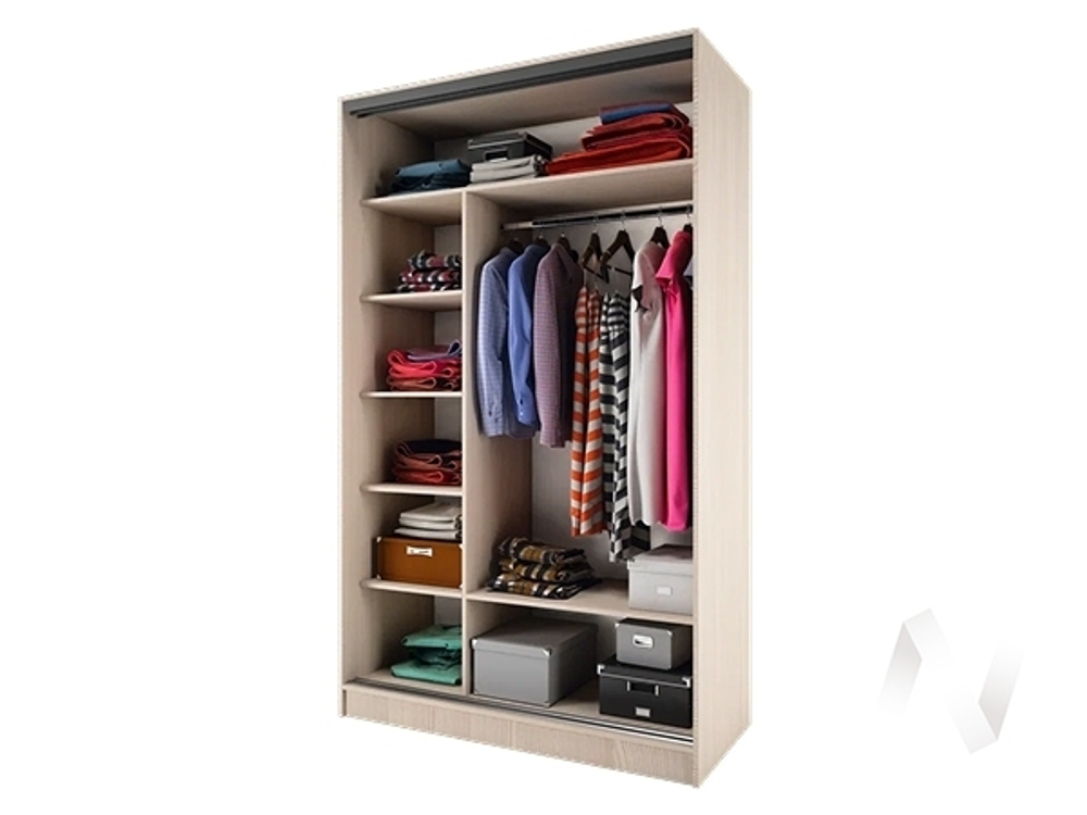 Шкаф-купе 1;35 м Тринити 3 (сандал светлый)