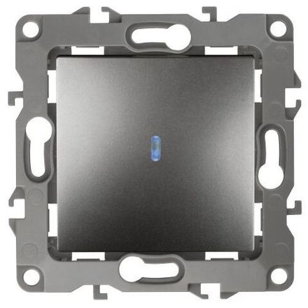 Выключатель 1-кл. СП Эра12 12-1102-12 10А IP20 250В 10AX с подсветкой механизм графит Эра Б0019280