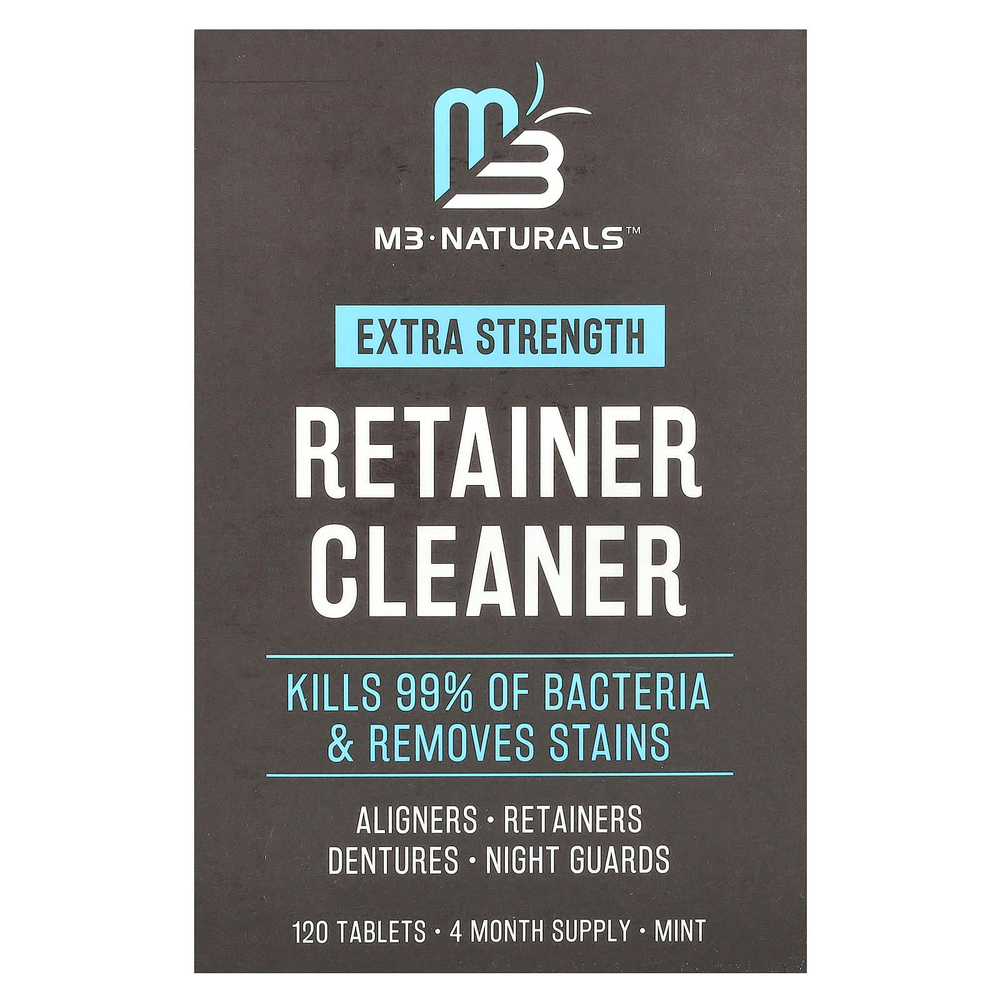 M3, Retainer Cleaner, мята, 120 таблеток