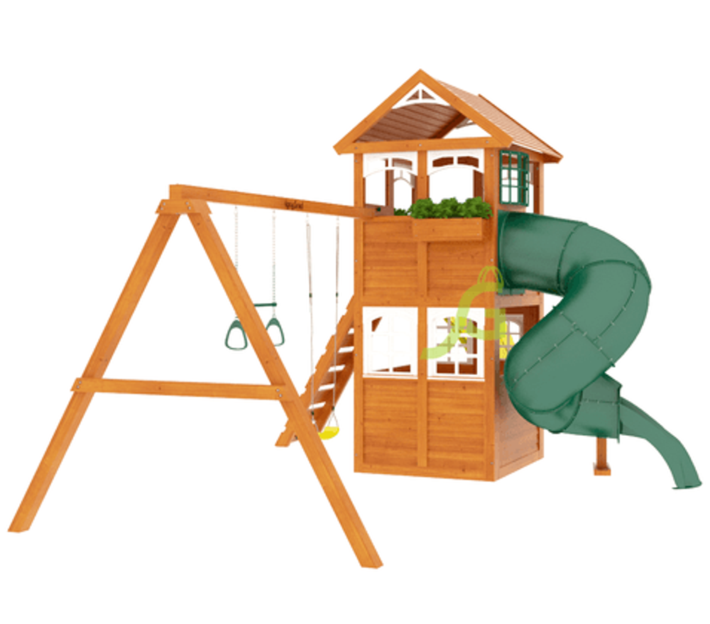 Детская площадка Клубный домик с трубой Luxe