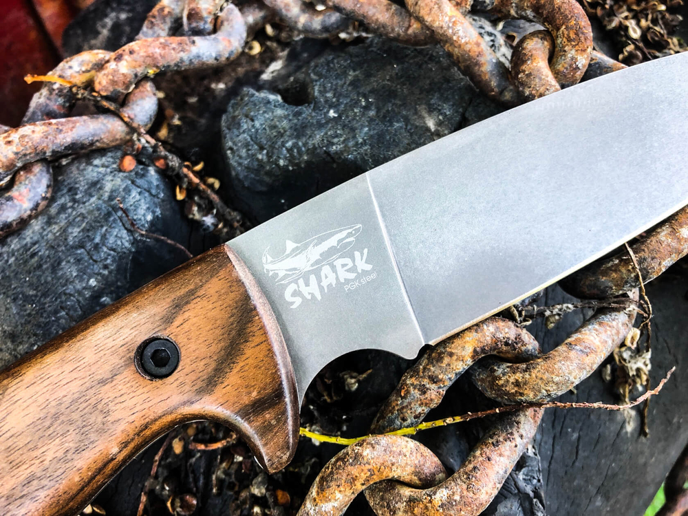 Туристический нож Shark AUS-8 StoneWash