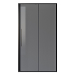 Дверь в нишу Niagara Nova NG-85-12TB (120х195) черный матовый,стекло тонированное,дверь раздвижная,1 место