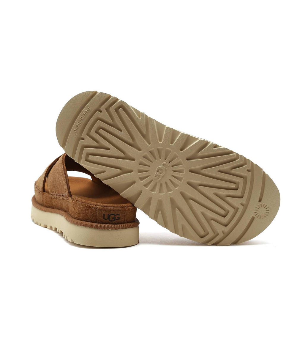 Кожаные шлепанцы w goldenstar cross UGG - коричневый(1137910)