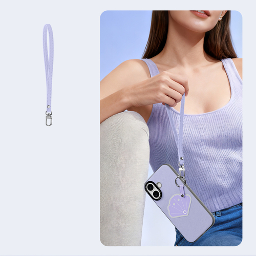 Чехол фиолетового цвета (Shell Edition) для iPhone 17, серия Luvy Series Case (со съемным ремешком) от Dux Ducis